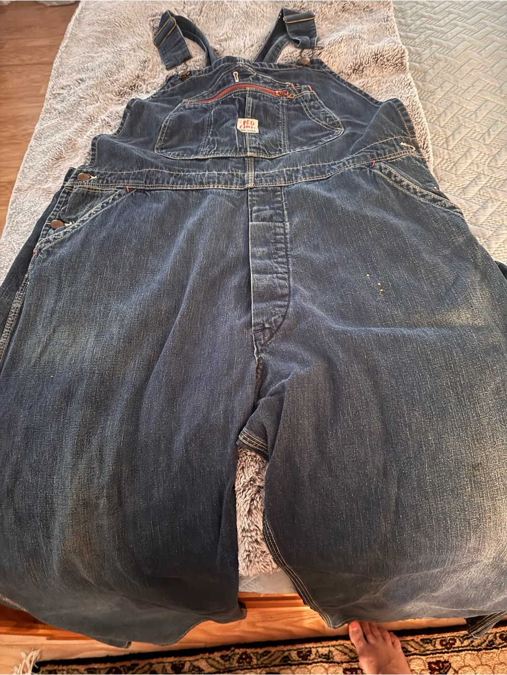Red Camel vintage: Relaxed Fit Men's Denim Overalls - Dark Blue